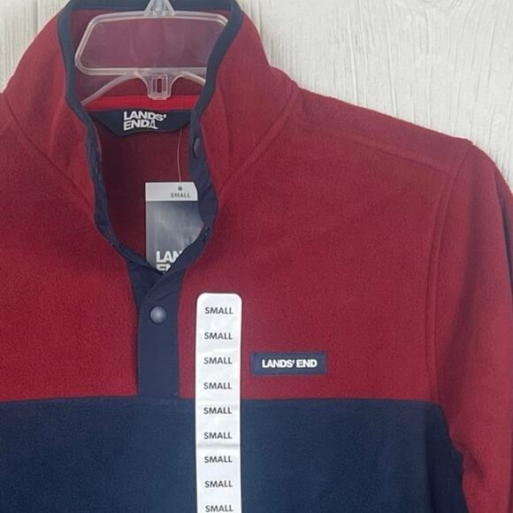 Lands End sweater men’s Small NWT pull over quarter snap super soft !!! - Picture 2 of 8